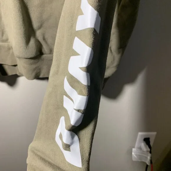 DKNY Olive green hoodie with zip side - Picture 10 of 11